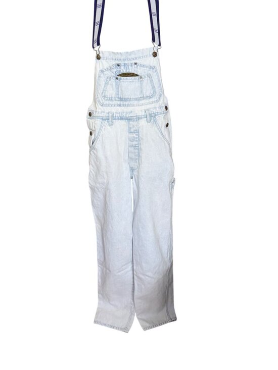 Bugle Boy Other - Vintage Bugle Boy Light Wash Denim Overalls With Adjustable Straps & Multiple Ut